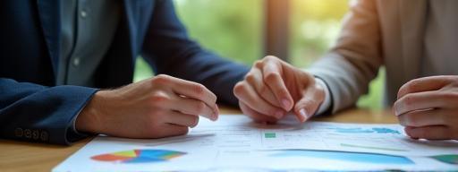 Financial advisor discussing charts with client